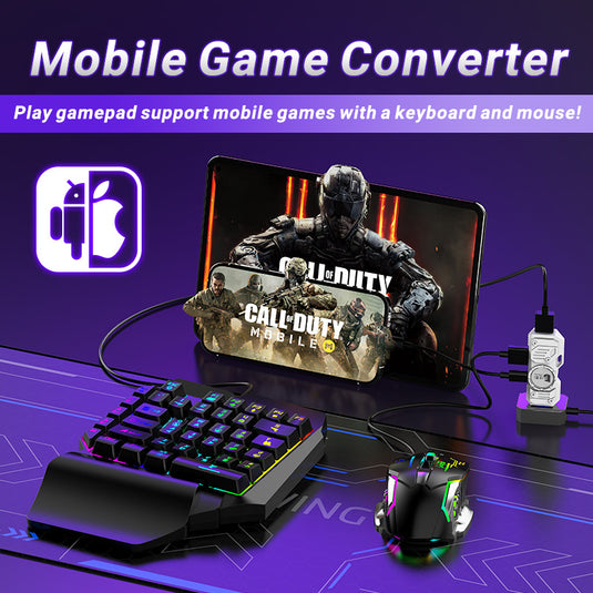 Universal For Android / IOS Mobile Phone Apple iPhone Game Tablet iPad - M9 Keyboard Mouse Adapter Converter