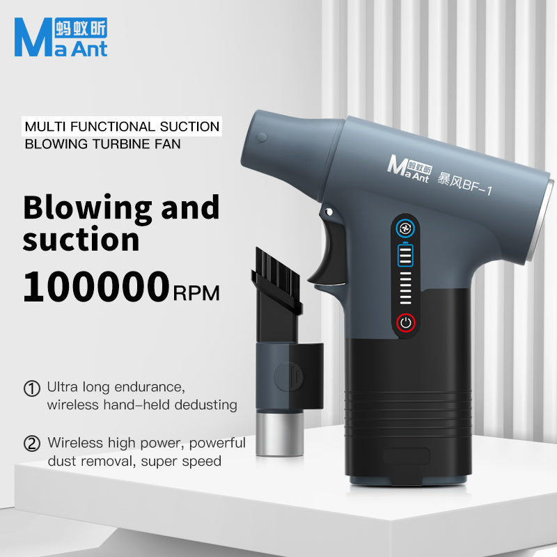 Chargez l&#39;image dans la visionneuse de la galerie, [BF-1] MA ANT 2 In 1 Blowing and Suction Rechargeable Portable Phone Repair Dust Cleaner Air Blower Cleaning for Phone PCB PC Keyboard Dust Removing Camera Lens Cleaning - Polar Tech Australia
