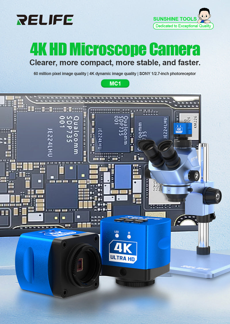 Chargez l&#39;image dans la visionneuse de la galerie, [MC1] RELIFE 4K HD Microscope Camera
