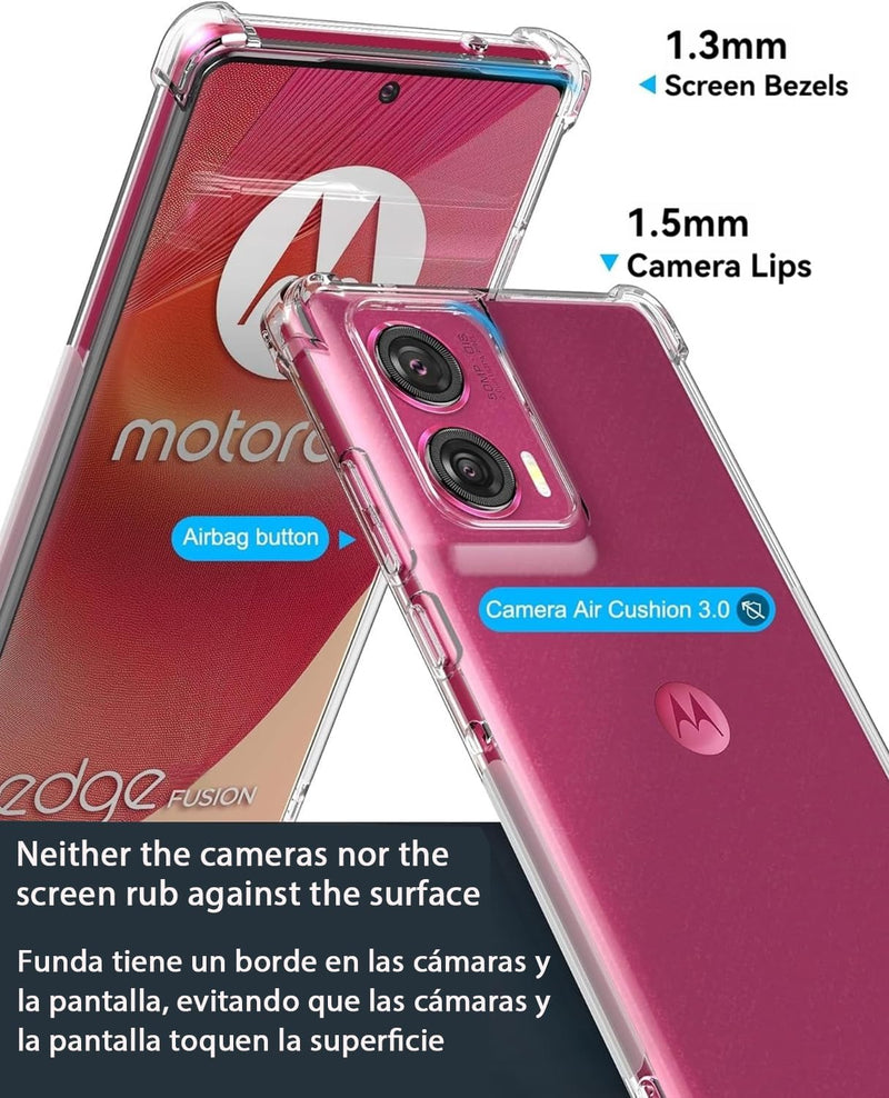 Chargez l&#39;image dans la visionneuse de la galerie, Motorola Edge 50 Fusion  - AirPillow Cushion Transparent Soft Clear TPU Four Corners Protective Case
