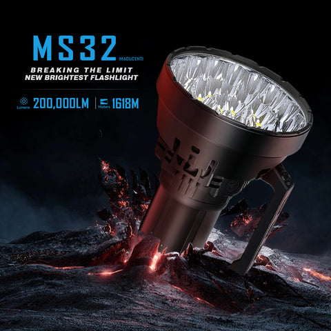 [MS32] IMALENT Brightest Powerful Flashlight 200,000 Lumens, 1618 Meter Throw