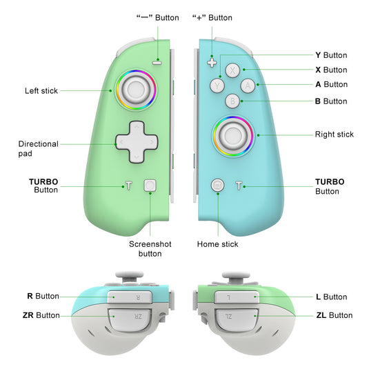 Nintendo Switch Joy-Con Controllers Pair with RGB Lighting