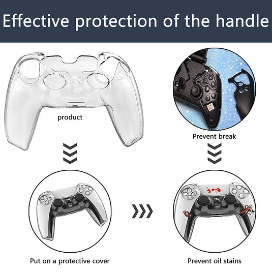 PS5 Wireless Controller Full Cover Crystal Protective Case