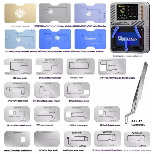 Mechanic Heat Kit Programmable Desoldering Staton for iPhone X to 15Pro Max Motherboard