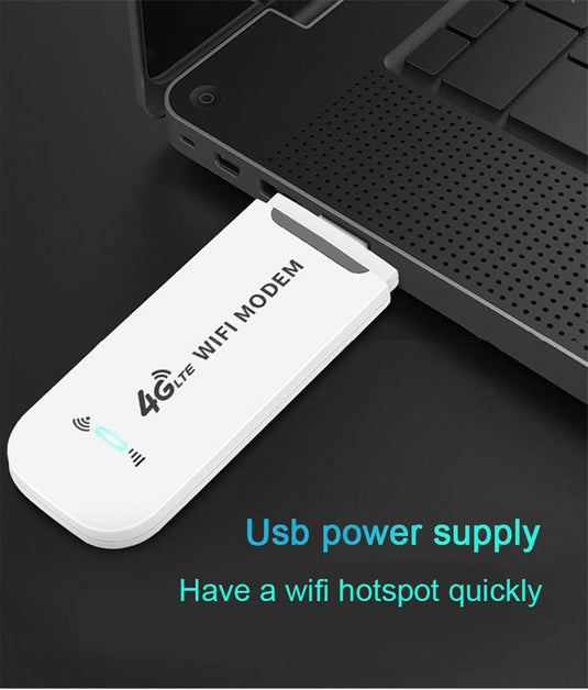 [U96-3] 4G Wireless Internet Dongle LTE SIM Card Mini Portable 4G Modem 150Mbps with WiFi USB Dongle