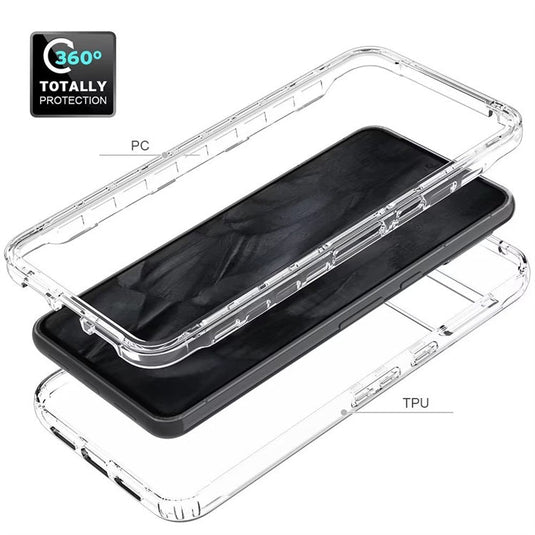 Google Pixel 8 & 8 Pro - TPU 2 in 1 Full Covered Protection Clear Transparent Heavy Duty Case - Polar Tech Australia