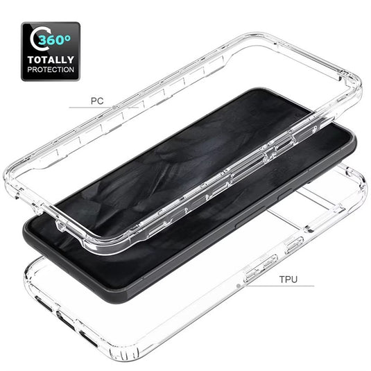 Google Pixel 9 Pro XL - 2 in 1 Full Covered Heavy Duty TPU Clear Transparent Protection Case - Polar Tech Australia