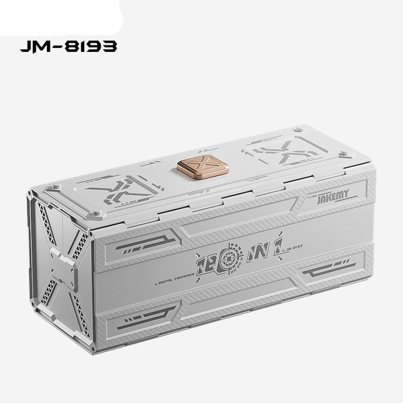 Cargue la imagen en el visor de la galería, [JM-8193] JAKEMY 180-in-1 Electric Mini Container Smart LED Rectangular Electric Screwdriver Set with 3-Speed Torque
