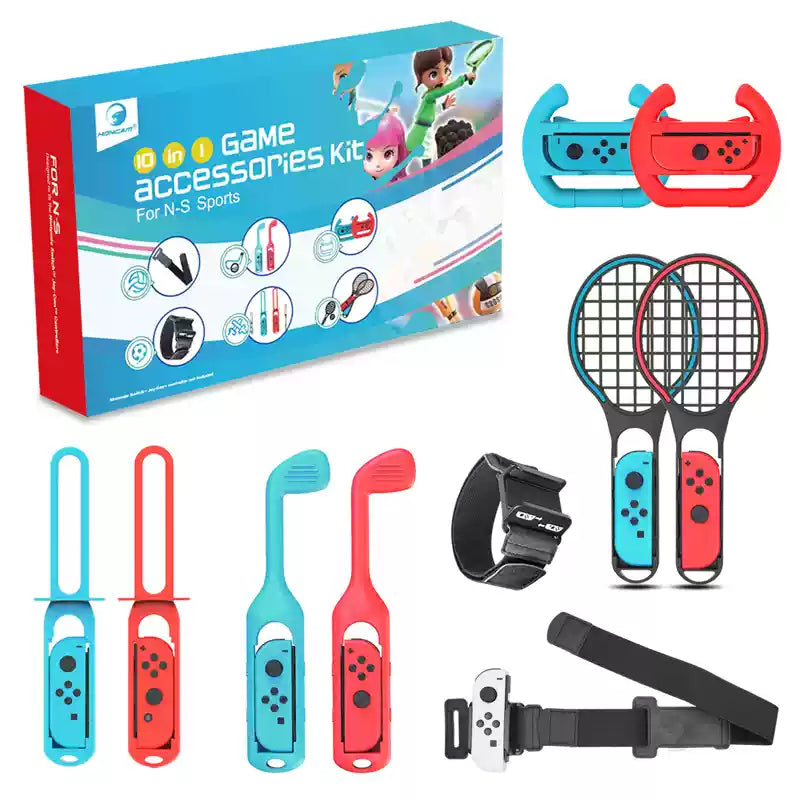 Cargue la imagen en el visor de la galería, [10 in 1] Switch Sports Game Accessories Set
