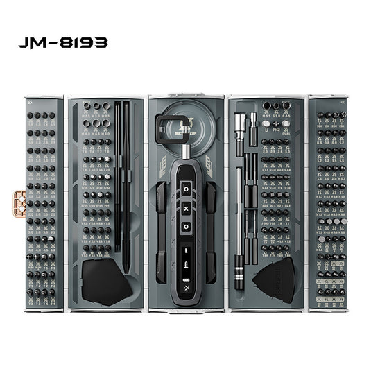 [JM-8193] JAKEMY 180-in-1 Electric Mini Container Smart LED Rectangular Electric Screwdriver Set with 3-Speed Torque