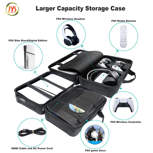 PS5 Slim Heavy Duty Storage and Protective Case Carrying Bag