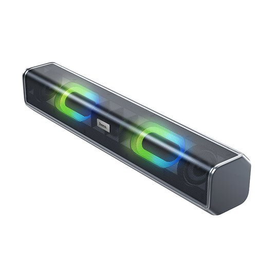 [BS49] HOCO Wireless RGB Light Bluetooth Desktop Office Gaming Speakers With Colorful Light Effect Sound Bar - Polar Tech Australia