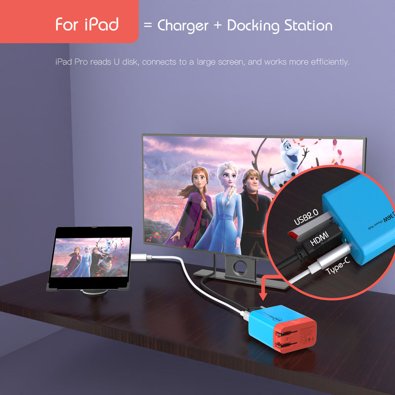 Cargue la imagen en el visor de la galería, Switch Dock GaN Fast Charging HDMI Hub Portable Dock
