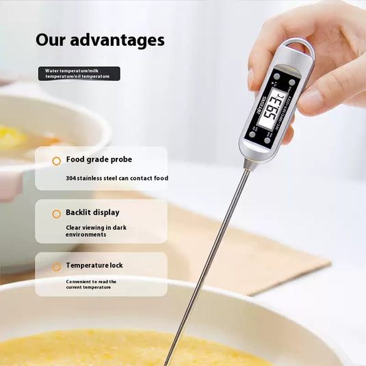 [Riters] Food Thermometer for Baking: Precisely measures oil, water, and milk temperatures (-50℃ to 300℃)