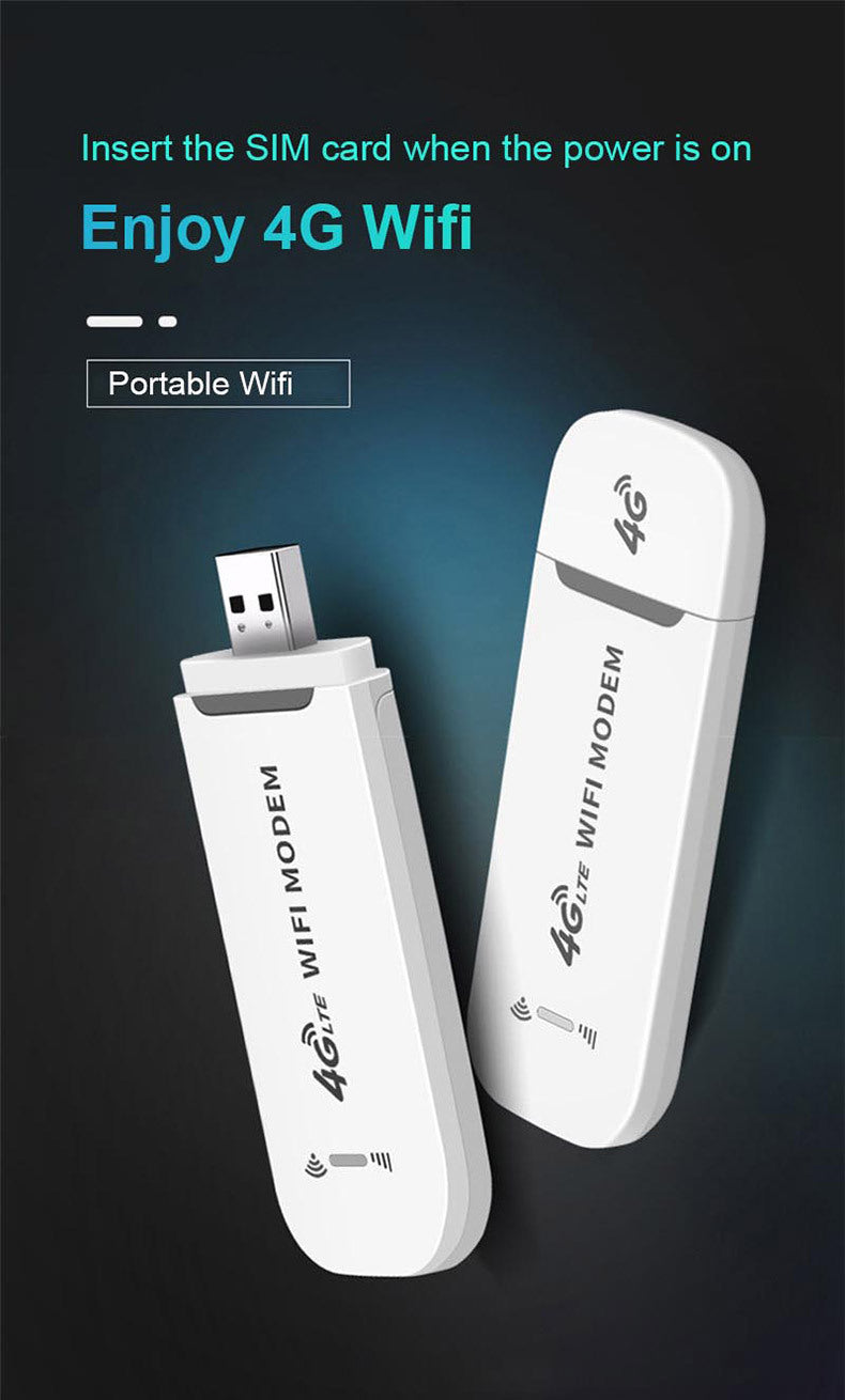 Chargez l&#39;image dans la visionneuse de la galerie, [U96-3] 4G Wireless Internet Dongle LTE SIM Card Mini Portable 4G Modem 150Mbps with WiFi USB Dongle
