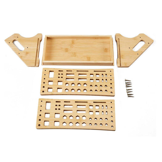 Wooden Repair Tool Organizer Rack - Multi-Function Screwdriver Holder, Scissors & Tool Storage Organizer