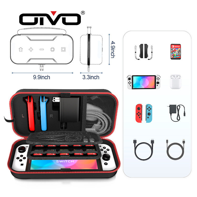 Cargue la imagen en el visor de la galería, [IV-SW188] Nintendo Switch OLED Carrying Case EVA Shockproof Handheld Storage Bag
