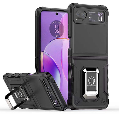 [Built-in Kickstand] Motorola Moto Razr 40/Razr 2023 - Military Grade TPU+PC Shockproof Heavy Duty Case