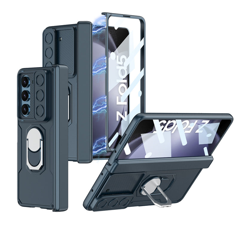 Cargue la imagen en el visor de la galería, Samsung Galaxy Z Fold 5 (SM-F946) Heavy Duty Drop Proof Camera Protection Ring Holder Case - Polar Tech Australia
