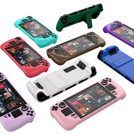 Steam Deck - Colorful Protective Case, Skin-Friendly Texture , Protective Cover with Stand Accessories