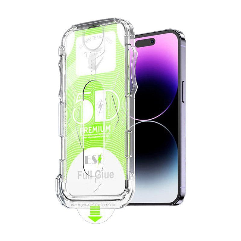 Chargez l&#39;image dans la visionneuse de la galerie, [Easy Automatic Fit Self-Installation Kit] ESD Magic Glass Box Apple iPhone 14/Plus/Pro/Max 9H Hardness Full Covered 9D Tempered Glass Screen Protector - Polar Tech Australia
