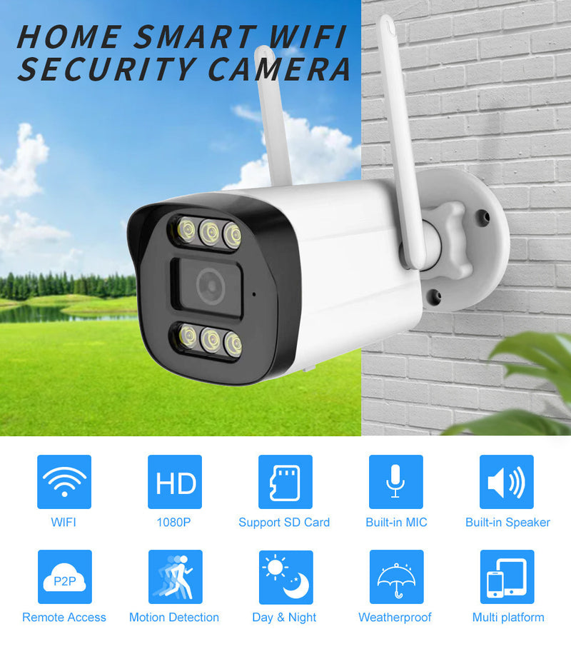 Load image into Gallery viewer, [TUYA Smart Home] 4MP FHD Wireless WIFI Bullet Outdoor Security Full Color Night Vision Camera
