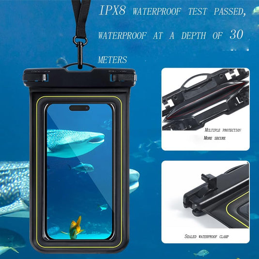 [Waterproof Phone Pouch] iPhone 16/15/14/13/12 Pro Max Plus Samsung Galaxy S24/S23/S22/S21 Google Pixel Etc, Up to 6.9'' - IP68 Universal Floating Float Water Proof Cell Phone Dry Bag Phone Case Protector