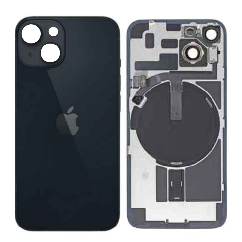 Cargue la imagen en el visor de la galería, [Assembly With Flex] Apple iPhone 14 - Back Rear Glass With Camera Lens &amp; Magsafe Wilress Charging Flex Metal Plate
