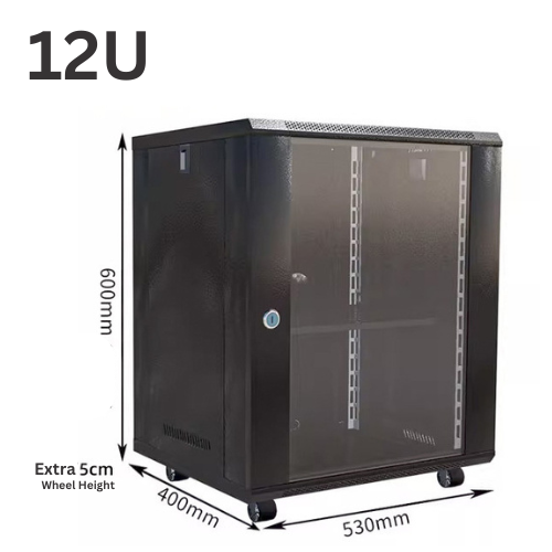 Cargue la imagen en el visor de la galería, 4U 6U 9U 12U Heavy Duty Network Server CCTV PoE Switch Wall Mount Cabinet Rack Lockable Enclosure
