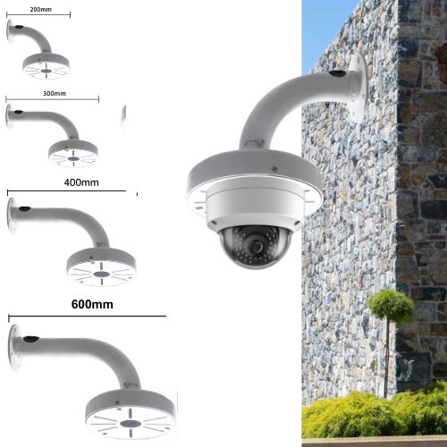 Cargue la imagen en el visor de la galería, [Fixed Length] Universal Aluminium CCTV Dome Camera Wall Mount Bracket Holder
