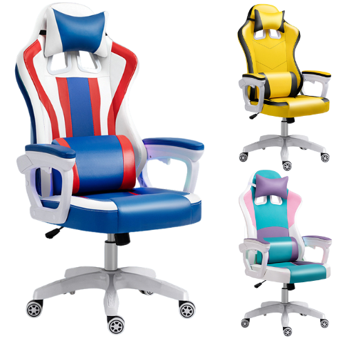 Load image into Gallery viewer, American Style PU Leather Gaming Racing Chair OFFICE Computer Chair
