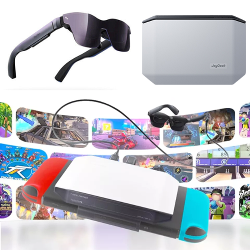 Chargez l&#39;image dans la visionneuse de la galerie, [FFalcon RayNeo AR Glass Air 3 + JoyDock] Nintendo Switch Portable Pocket 201&quot; 120Hz Miro-OLED AR VR XR Glass Wearable Monitor
