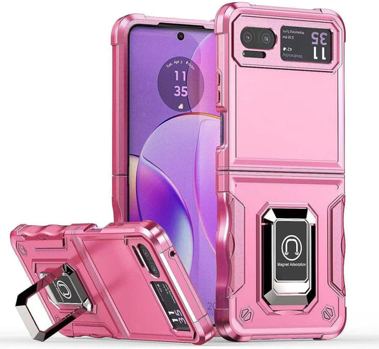 [Built-in Kickstand] Motorola Moto Razr 40/Razr 2023 - Military Grade TPU+PC Shockproof Heavy Duty Case