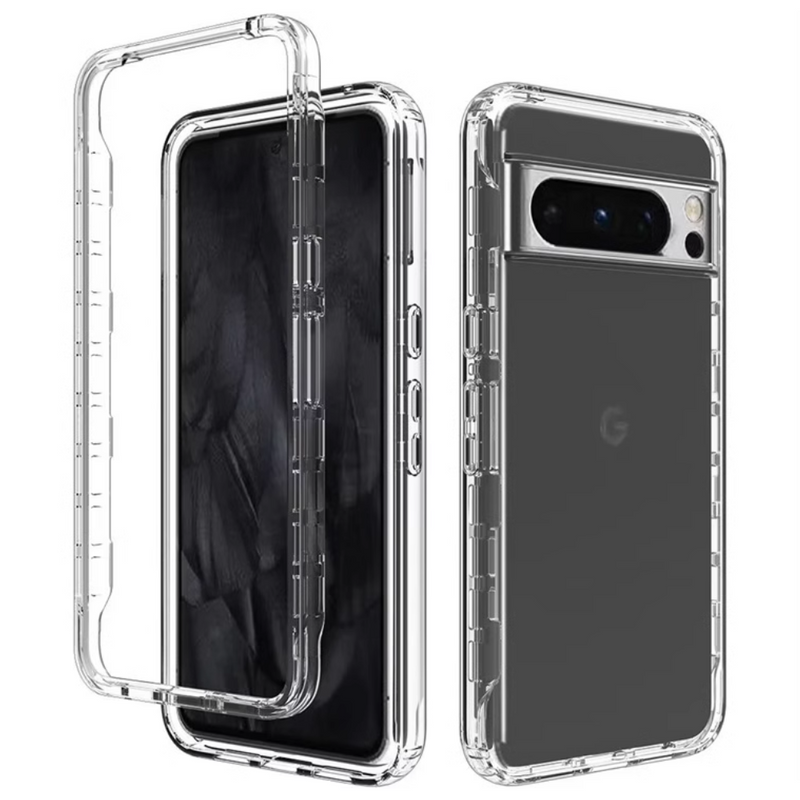 Load image into Gallery viewer, Google Pixel 9 Pro XL - 2 in 1 Full Covered Heavy Duty TPU Clear Transparent Protection Case - Polar Tech Australia
