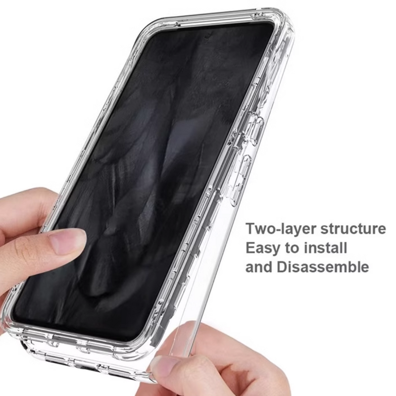 Cargue la imagen en el visor de la galería, Google Pixel 9 Pro XL - 2 in 1 Full Covered Heavy Duty TPU Clear Transparent Protection Case - Polar Tech Australia
