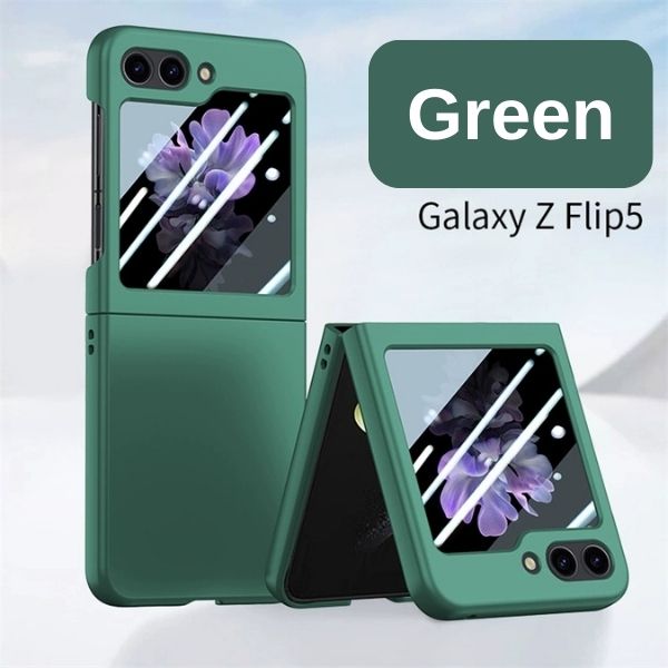 Cargue la imagen en el visor de la galería, Samsung Galaxy Flip 5 (SM-F731) - Silicone Case With Built-in Back Rear Glass Screen Protector - Polar Tech Australia
