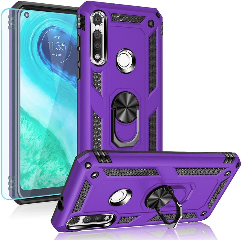 Chargez l&#39;image dans la visionneuse de la galerie, [Magnetic Ring Kickstand] Motorola Moto G Fast - Shield Shockproof Rugged Heavy Duty Case
