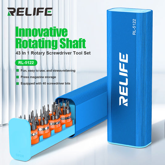 [RL-5122] RELIFE 43-in-1 Rotary Screwdriver Tool Set