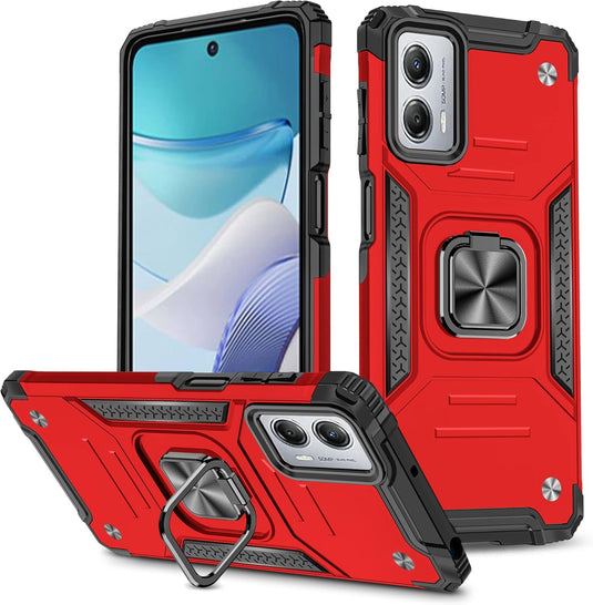 [Magnetic Rotable Kickstand] Motorola Moto G53 - Shield Shockproof Rugged Heavy Duty Case