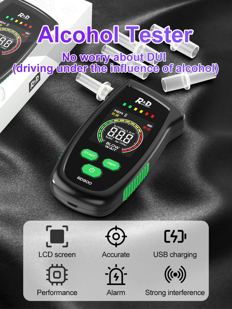 Load image into Gallery viewer, [RD900] R&amp;D Alcohol Tester Rechargeable Digital Breath Tester Breathalyzer Gas Alcohol Detector for Personal &amp; Professional Use
