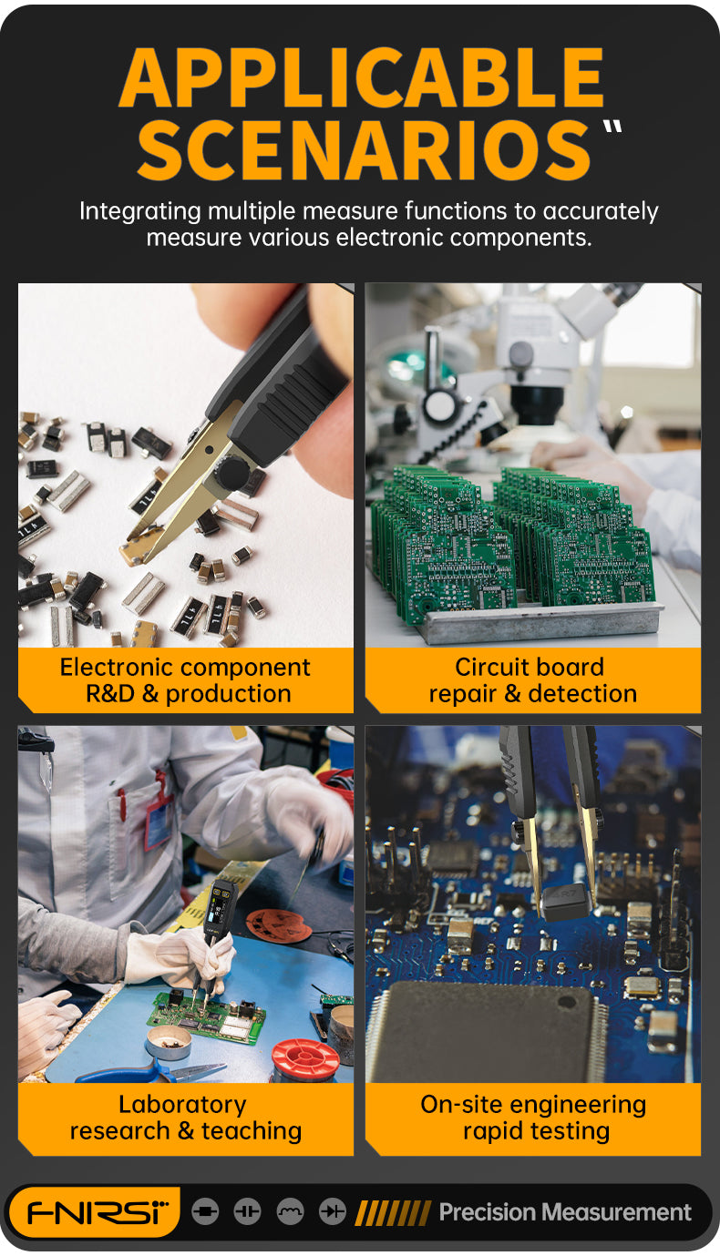 Chargez l&#39;image dans la visionneuse de la galerie, [LCR-ST1] FNIRSI Intelligent Bridge Tweezers Smart Tweezer LCR SMD ESR Tester Resistance Capacitance Inductance Continuity Diode Test Auto Multimeter Tools
