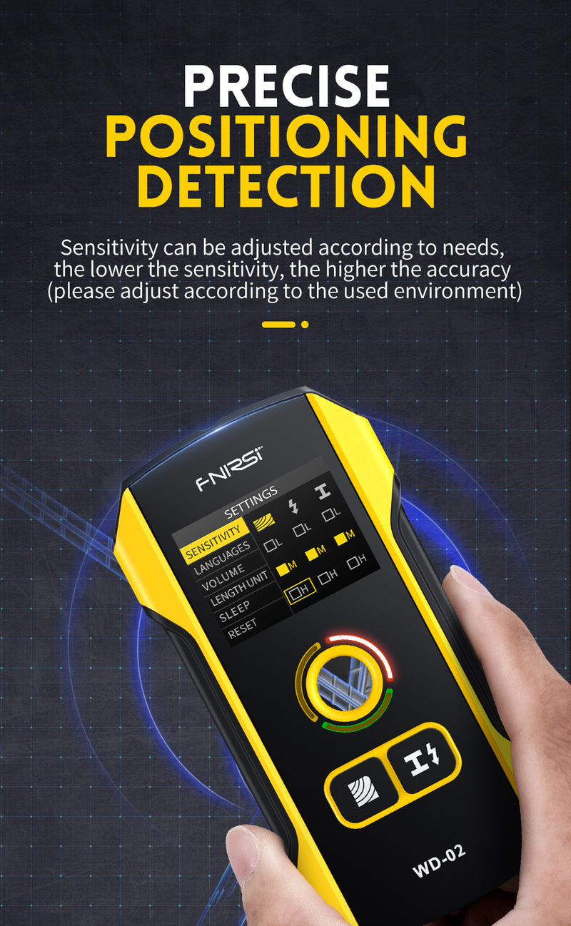 Cargue la imagen en el visor de la galería, [WD-02] FNIRSI Wall Detector Scanners Stud Finder Positioning Hole TFT Display AC Live Cable Wires Metal Wood Stud Wall Scanner
