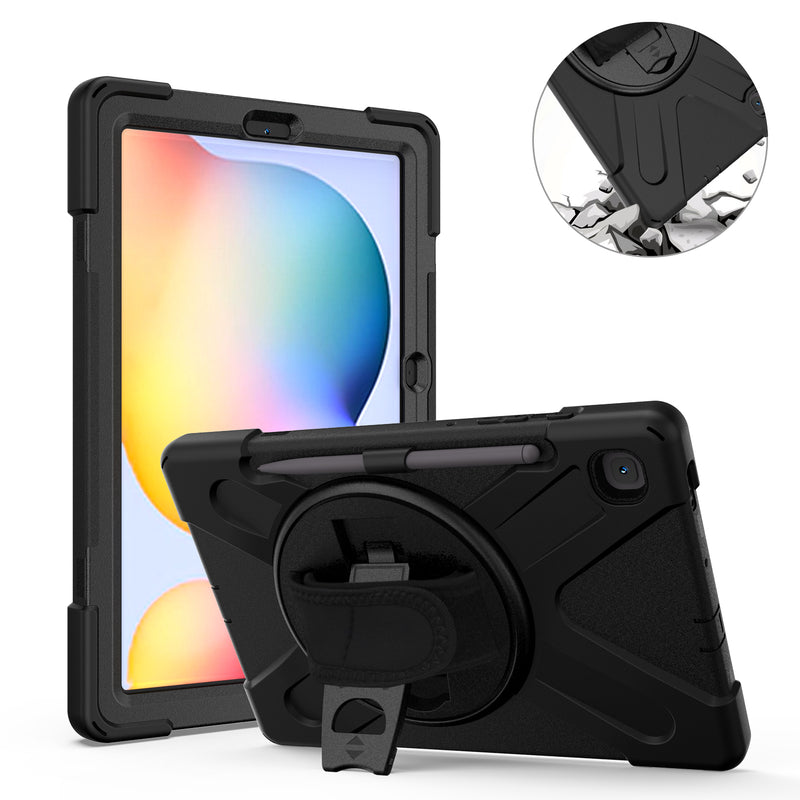 Load image into Gallery viewer, Samsung Galaxy Tab S6 Lite 10.4 2020 (P610/P613/P615/P619) Heavy Duty 360 Degree Rotate Stand Hand Strap Case - Polar Tech Australia
