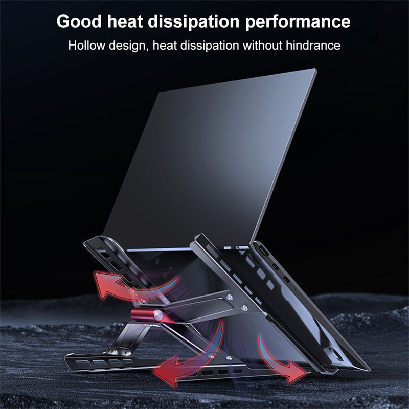 Cargue la imagen en el visor de la galería, Laptop Stand Adjustable Laptop Holder Riser Carbon Steel Portable Notebook Stand
