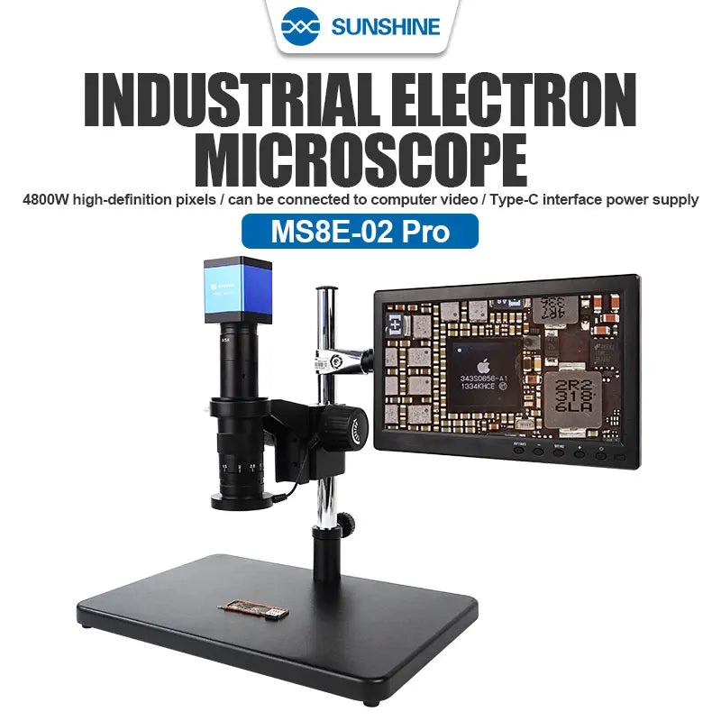 Chargez l&#39;image dans la visionneuse de la galerie, [MS8E-02 PRO][Built-in Display] SUNSHINE Industaial Electron Microscope With 4800W High-definition Quality Screen Display For Mobile Phone Repair - Polar Tech Australia
