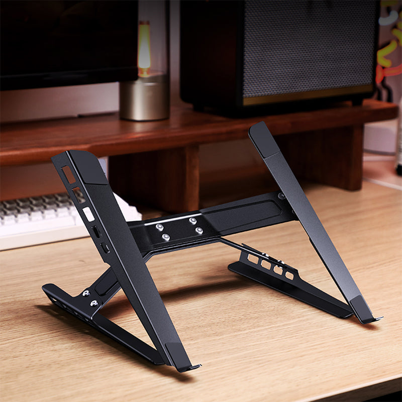 Chargez l&#39;image dans la visionneuse de la galerie, Laptop Stand Adjustable Laptop Holder Riser Carbon Steel Portable Notebook Stand
