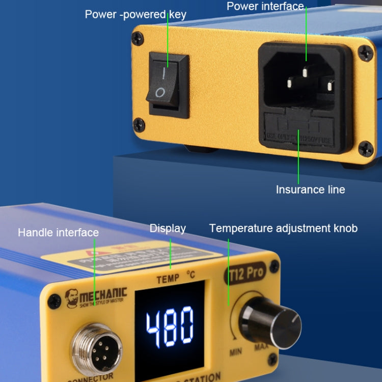 Load image into Gallery viewer, Mechanic T12 Pro Intelligent Anti-static Digital Heating Solder Station
