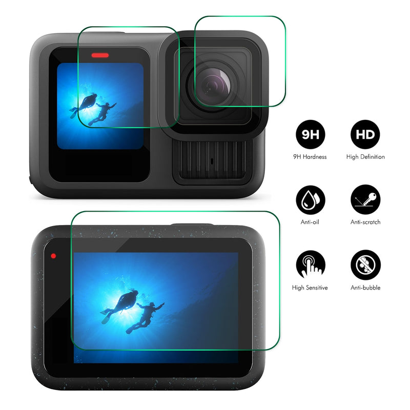 Cargue la imagen en el visor de la galería, GoPro HERO 13 9H Tempered Glass Screen Protector Front ＆ Back Camera Film
