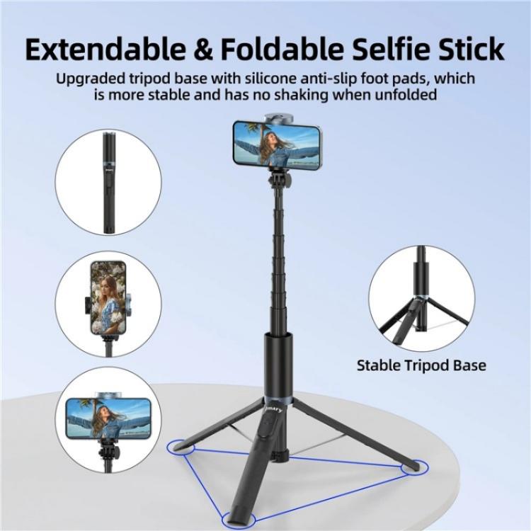 Load image into Gallery viewer, JMARY KT-259 360 Degree Rotating Phone Clip Retractable Selfie Stick Tripod
