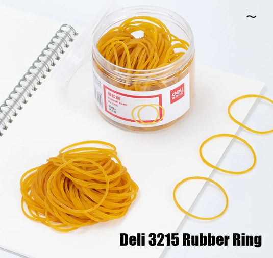 [300PCS][38MM Diameter] DELI 3215 Size 16 Rubber Bands Yellow 100G